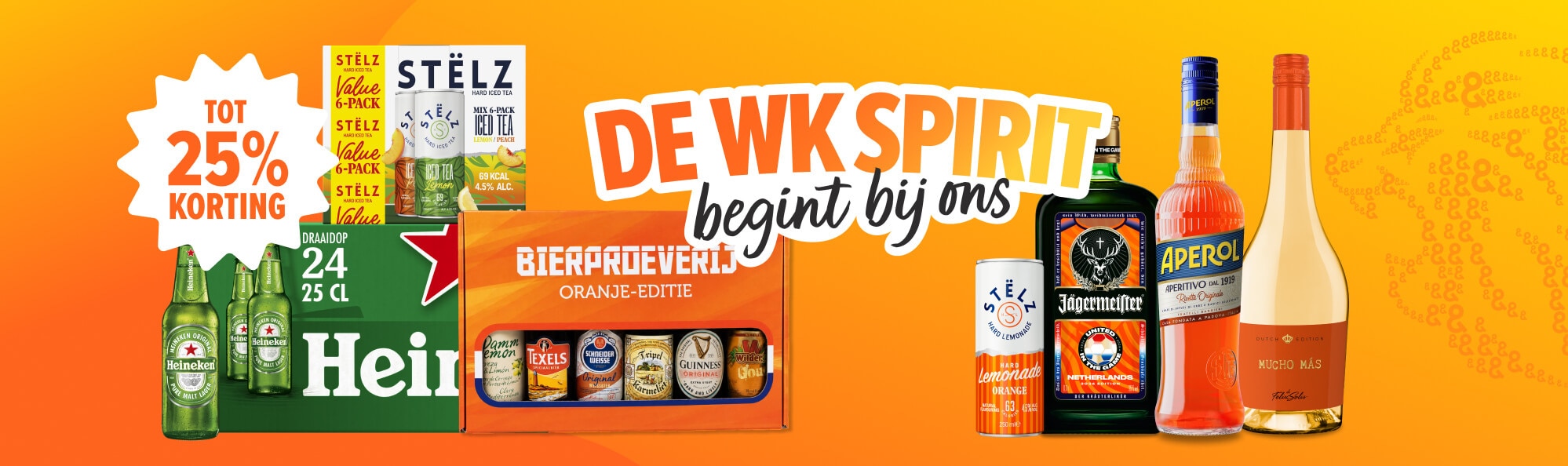 De WK spirit begint bij ons. Scoor bijvoorbeeld een van onze limited edition wk artikelen zoals jagermeister nu tot 25% korting. 